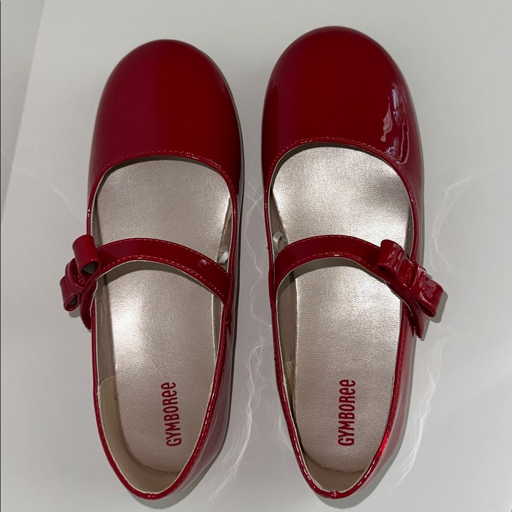 NWOT GYMBOREE Shiny Red Mary Jane Dress Shoes Size 3 - Picture 3 of 13